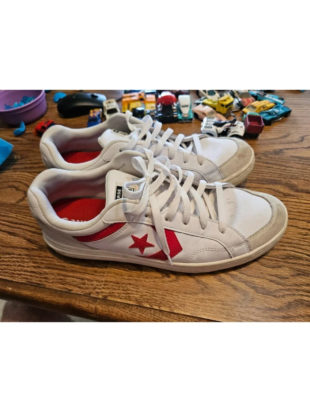 Converse Mens Pro Blaze Classic Retro 90s White & Red Egret A08645C Size 10.5